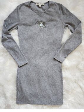 Celestial ribbed t shirt dress